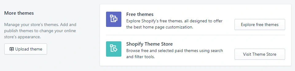 Shopify theme options